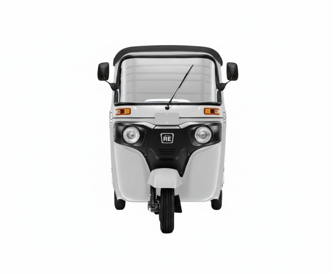 Front view of 2025 new model tuk tuk with modern dashboard and GPS - premium rental option at $11 USD per day for tourists